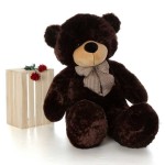 Chocolate Brown 5 Feet Bow Teddy Bear